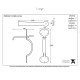 Blacksmith Pewter Patina Bean Thumb Latch
