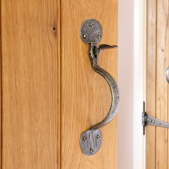 Blacksmith Pewter Patina Bean Thumb Latch with Extra Long Thumb Bar