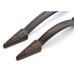 Antique Bronze Gothic Aztec Edged Iron Pull Handle