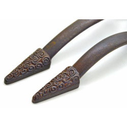 Antique Bronze Gothic Nautilus Edged Iron Pull Handle