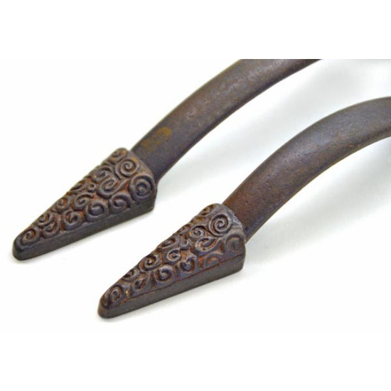 Antique Bronze Gothic Nautilus Edged Iron Pull Handle