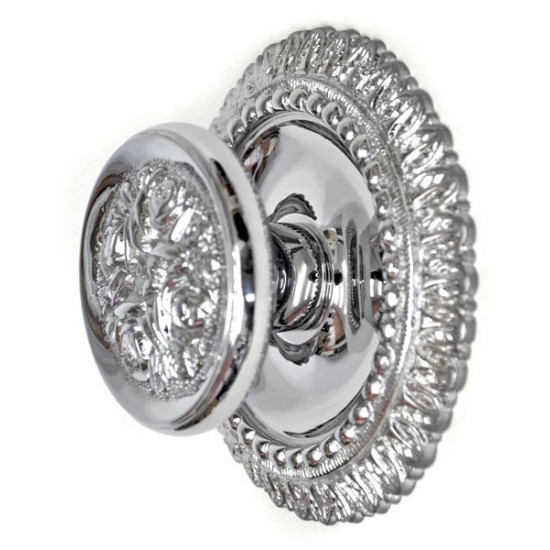 Chrome Rose Centre Door Knob