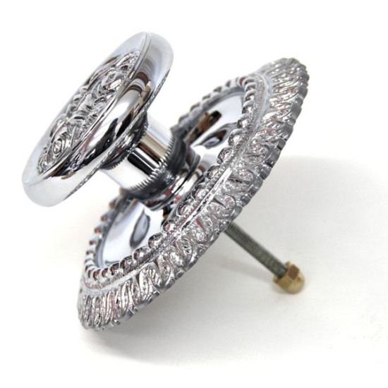 Chrome Rose Centre Door Knob