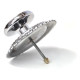 Chrome Rose Centre Door Knob