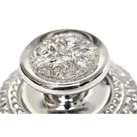 Chrome Rose Centre Door Knob