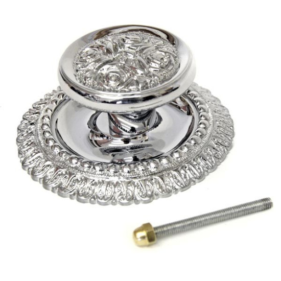 Chrome Rose Centre Door Knob