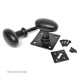 Kirkpatrick 3075 Oval Door Knob Set on A Square Rose