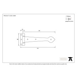 Traditional Blacksmith Smooth T Hinges