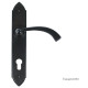 Traditional Blacksmith Gothic Curved Lever Door Handle