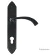 Traditional Blacksmith Gothic Curved Lever Door Handle