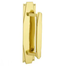 Croft 7010 Art Deco Pull Handle on Backplate