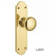 Cushion Door Knob on Shaped Backplate