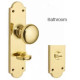 Cushion Door Knob on Shaped Backplate