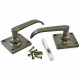 Victorian Lever Door Handle on a Square Rose