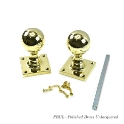 Ball Door Knob on Square Rose