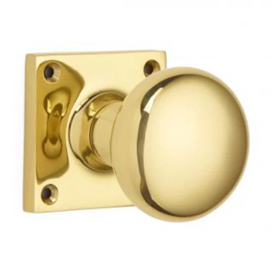 Cushion Door Knob on a Square Rose