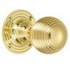 Large Reeded Ball Door Knob