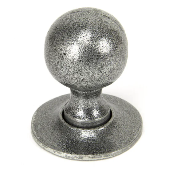 Blacksmith Pewter Patina Round Knob Set