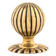 Flower Mortice Knob Set - Brass Finish