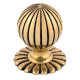 Flower Mortice Knob Set - Brass Finish