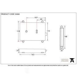 Polished Brass Rim Lock and Cover