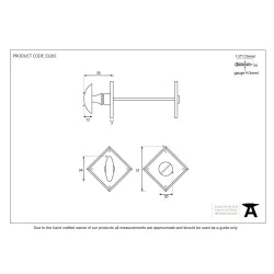 Blacksmith Beeswax Diamond Bathroom Thumbturn