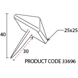 Blacksmith Pewter Patina Pyramid Door Studs