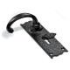 Kirkpatrick 2451 Wide Cratered Lever Door Handle with Covered Escutcheon
