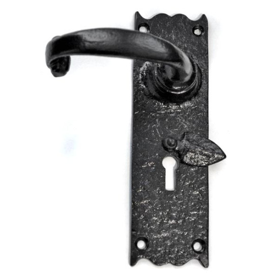 Kirkpatrick 2451 Wide Cratered Lever Door Handle with Covered Escutcheon