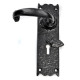 Kirkpatrick 2451 Wide Cratered Lever Door Handle with Covered Escutcheon