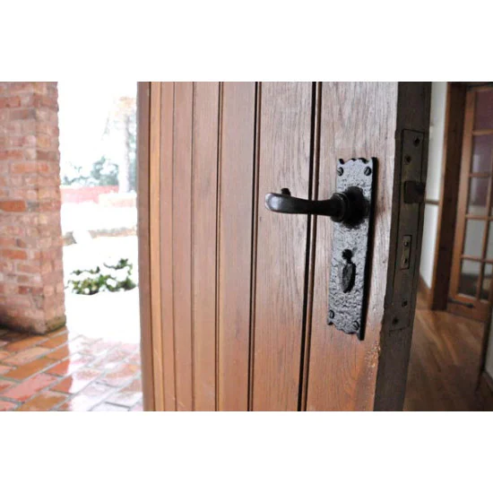 Kirkpatrick 2451 Wide Cratered Lever Door Handle with Covered Escutcheon
