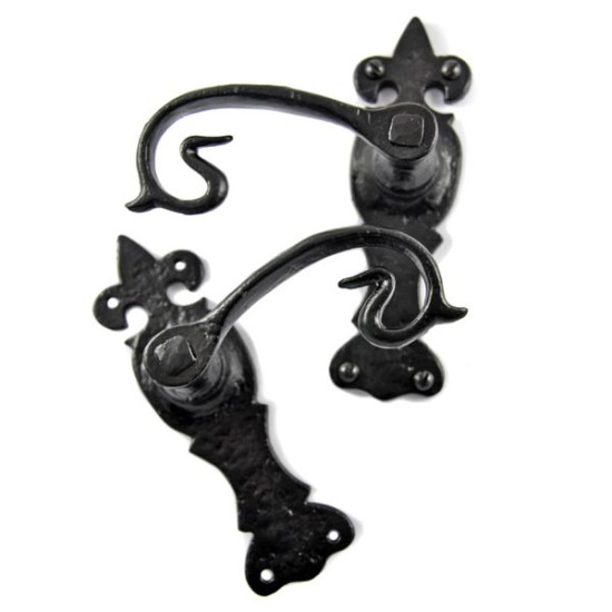 Louis Fraser 259 Lever Door Handle - Black Finish