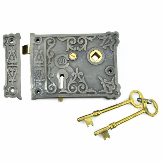 Ornate Rim Lock Set