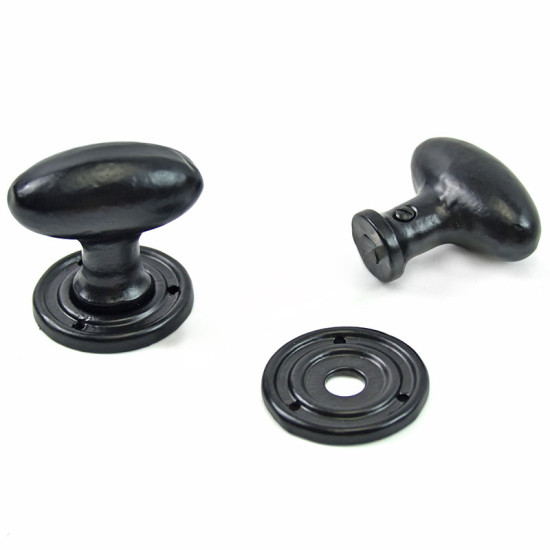 Raven Oval Door Knob Set