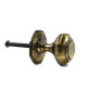 Cottage Octagon Centre Door Knob - Brass Finish