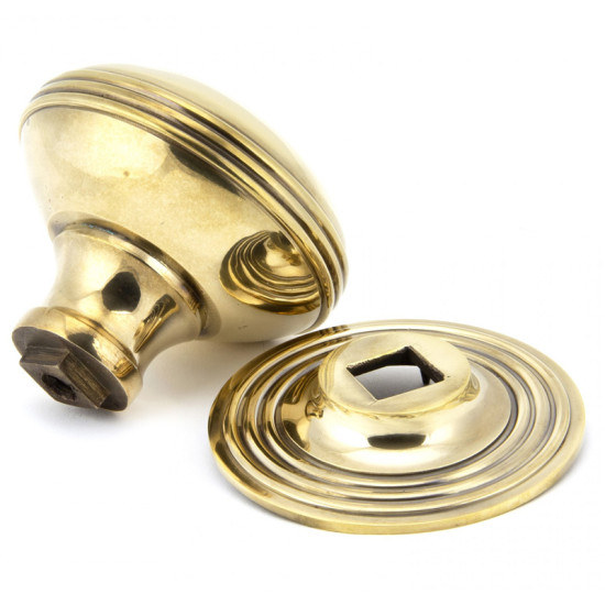Prestbury Centre Door Knob - Aged Brass