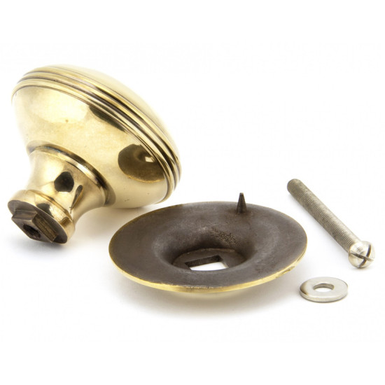 Prestbury Centre Door Knob - Aged Brass