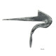 Blacksmith Pewter Patina Bean Thumb Latch with Extra Long Thumb Bar