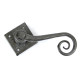 Blacksmith Beeswax Monkeytail Lever Door Handle on Diamond Rosette