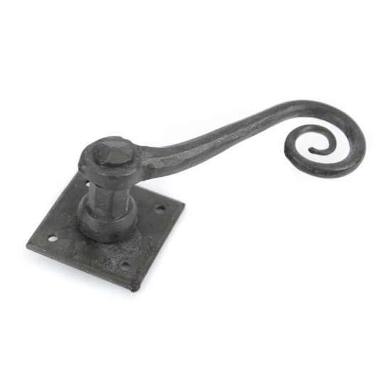 Blacksmith Beeswax Monkeytail Lever Door Handle on Diamond Rosette