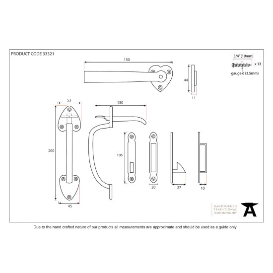 Thumb Latch Set With Chain