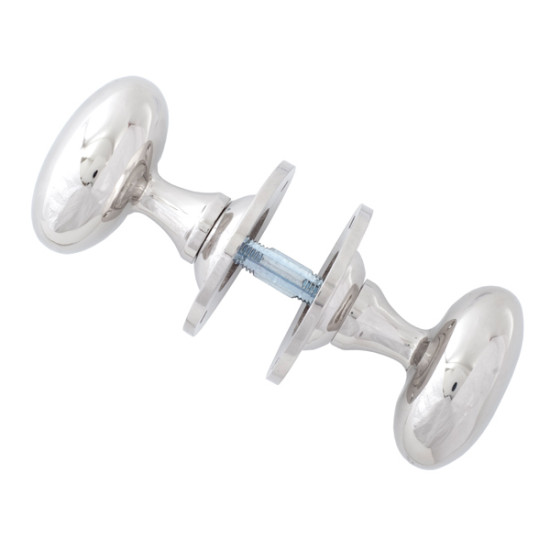 Polished Nickel Oval Knob Set