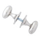 Polished Nickel Oval Knob Set