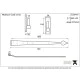 Blacksmith Pewter Patina Arrow Head Barn Door Hinges - Hook and Band