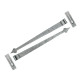 Blacksmith Pewter Patina Arrow Head Barn Door Hinges - Hook and Band