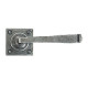 Blacksmith Pewter Patina Avon Lever Door Handle on Rose Set - Sprung