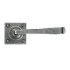 Blacksmith Pewter Patina Avon Lever Door Handle on Rose Set - Sprung