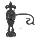 Curly Lever Door Handle - Black Finish
