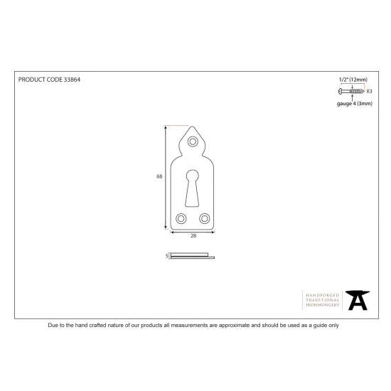 Beeswax Blacksmith Gothic Escutcheon
