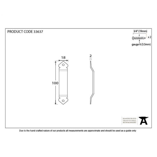 Blacksmith Pewter Patina Gothic Thumb Latch Staple